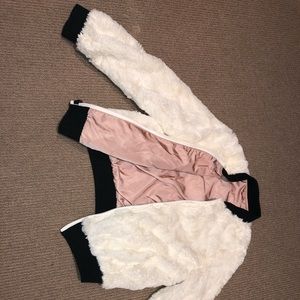 Girls size 10-12 reversible bomber jacket